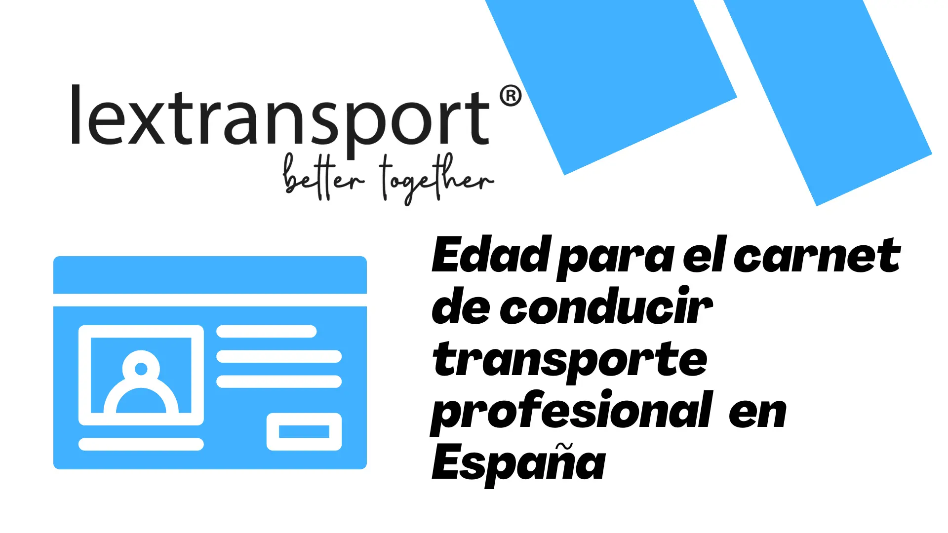 Edad carnet de conducir transporte